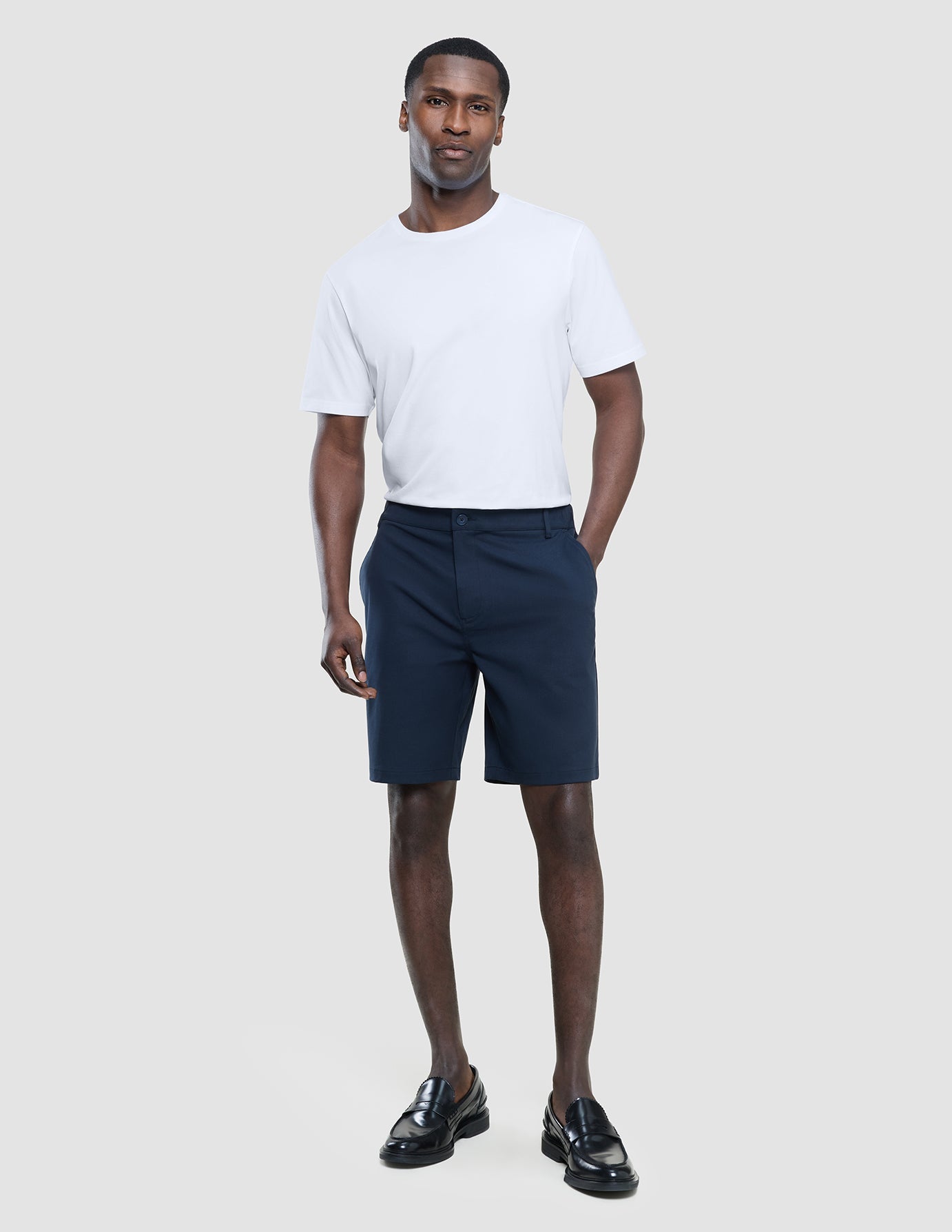 Refine Cotton Shorts Navy