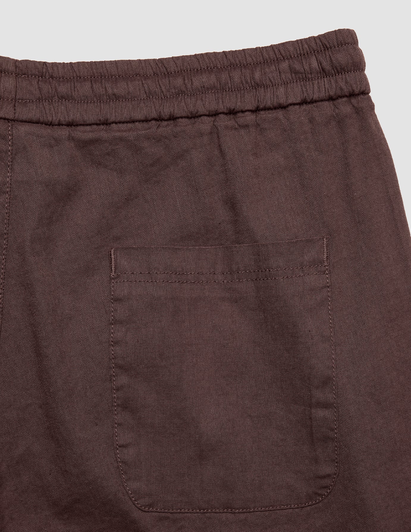 Refined Linen Pants Dark Brown