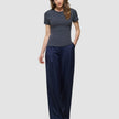 Women Rib T-shirt Dark Grey Melange