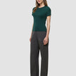 Women Rib T-shirt Evergreen