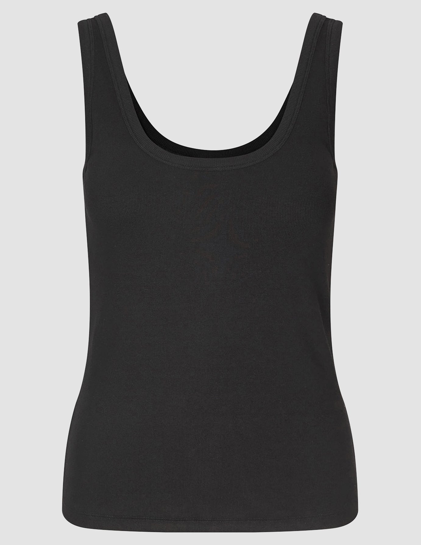 Rib Tank Top Black