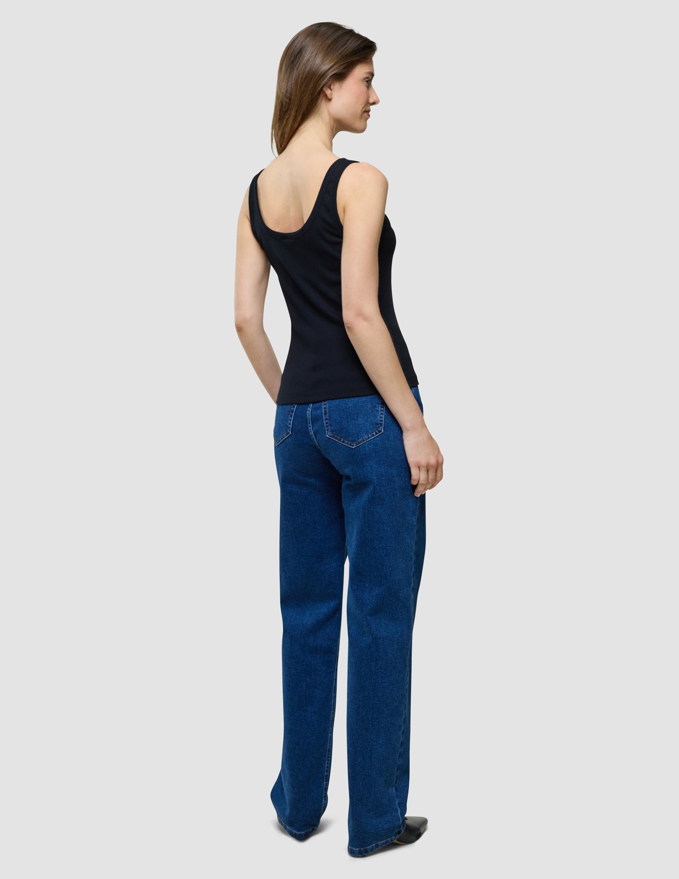 Rib Tank Top Black