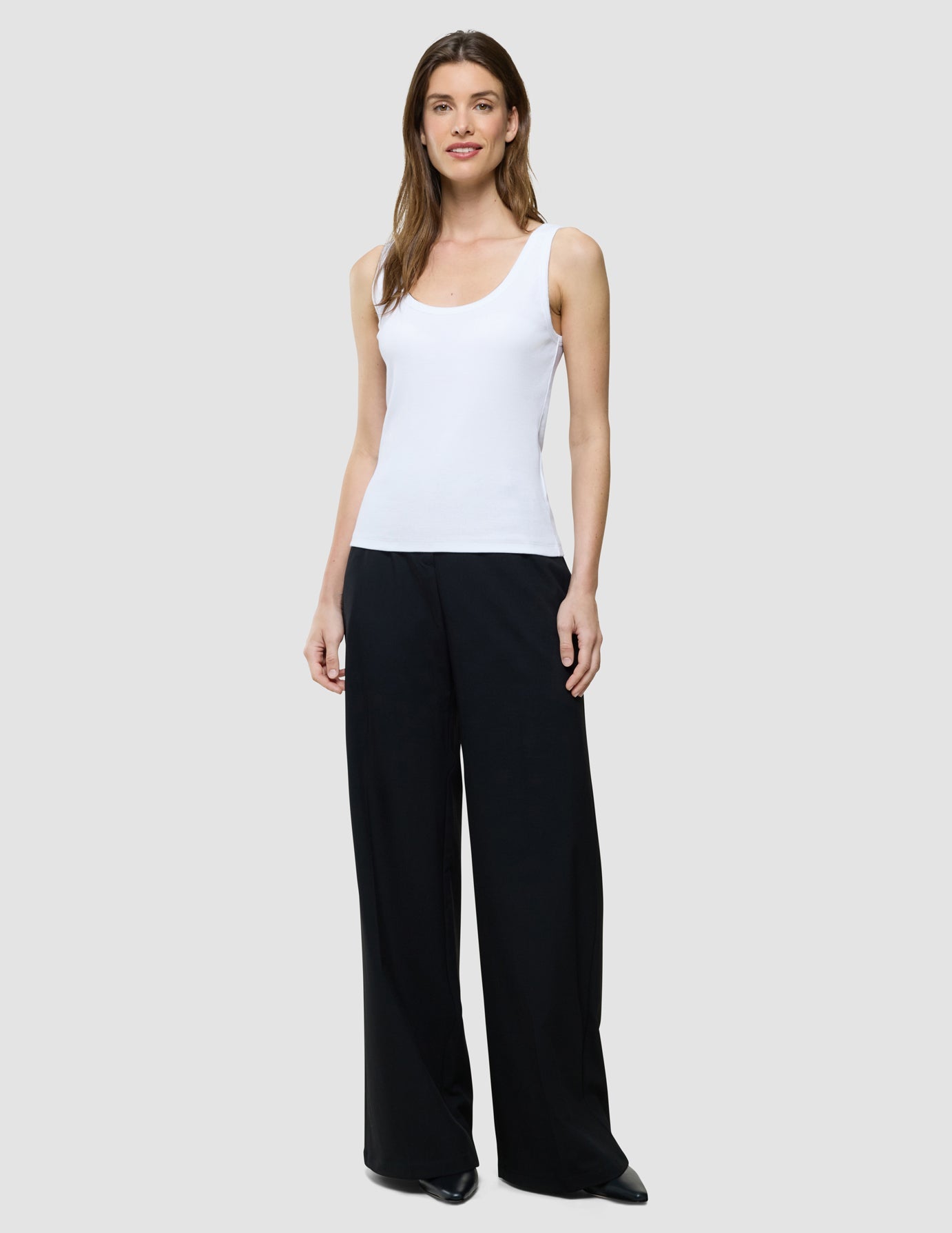 Rib Tank Top White