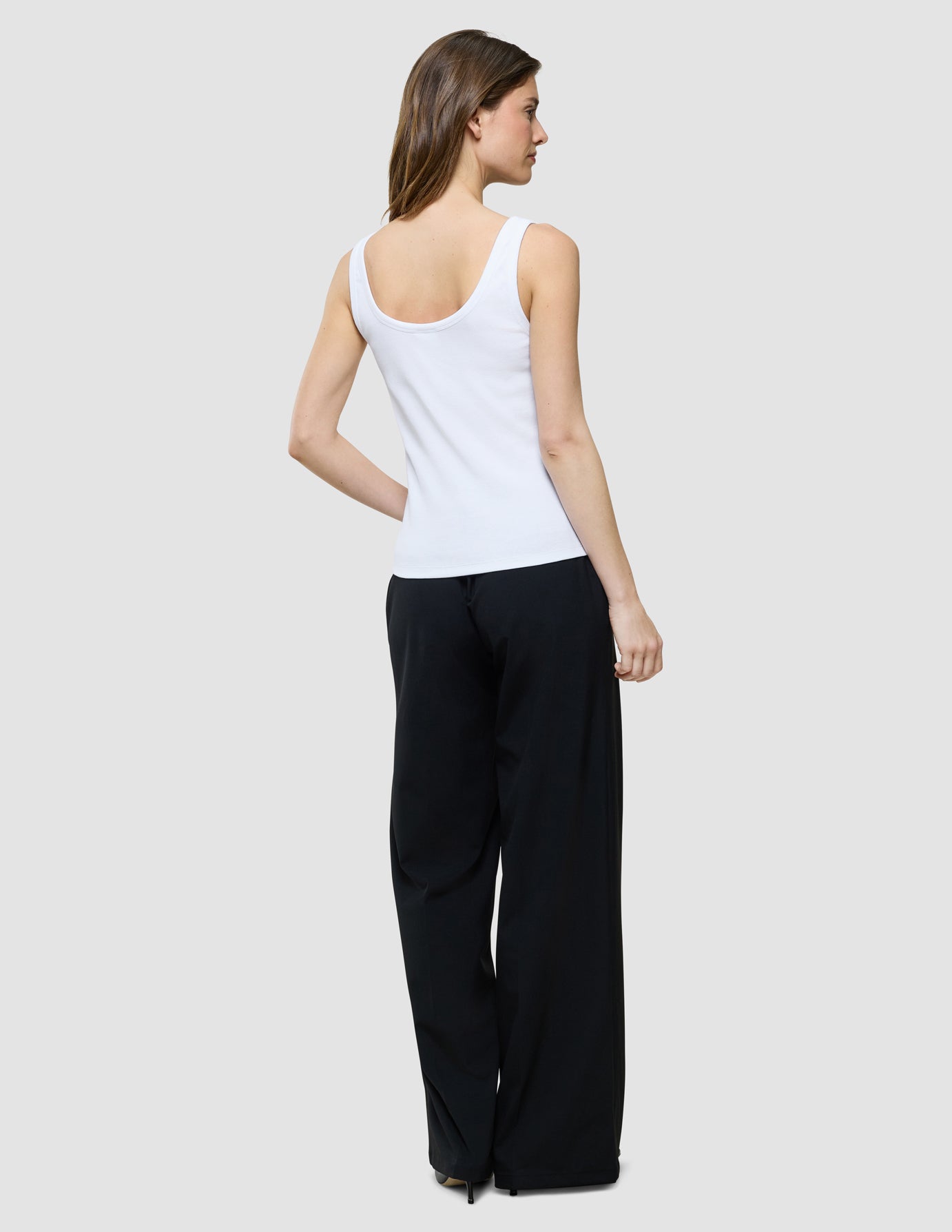 Rib Tank Top White