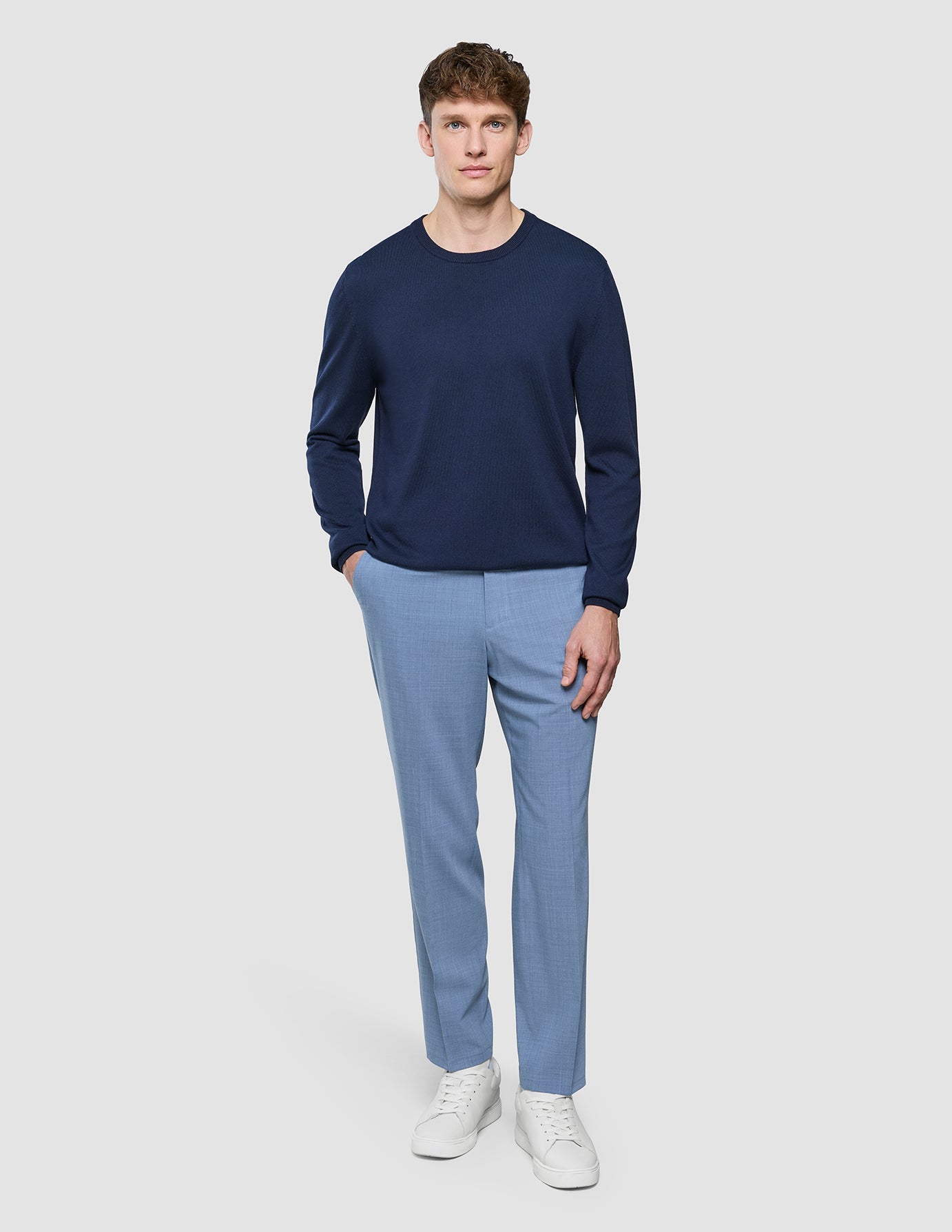 Seamless Core Knit Crewneck Dark Navy