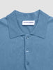 Seamless Core Knit Short Sleeve Polo Blue Tide