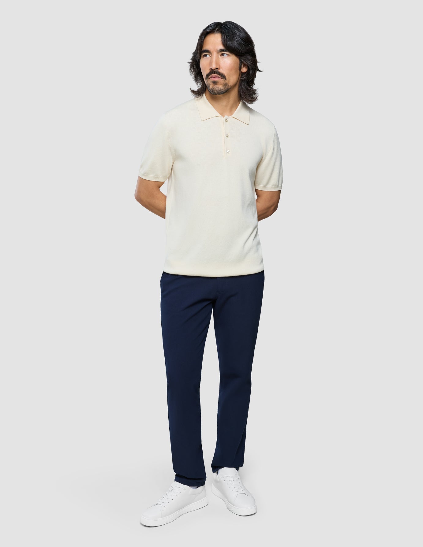 Seamless Core Knit Short Sleeve Polo Birchwood