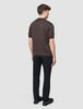 Seamless Core Knit Short Sleeve Polo Dark Brown