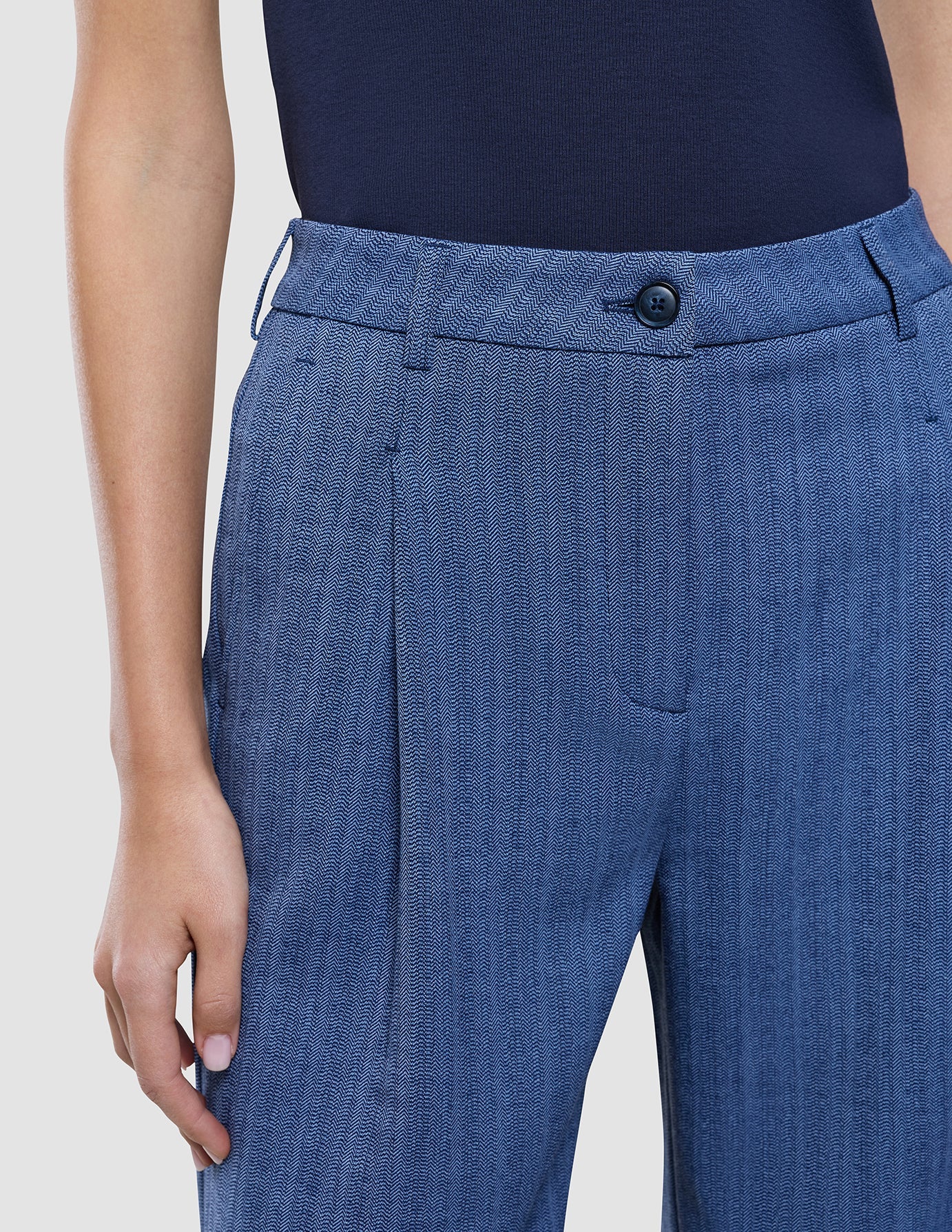 Women Serene Pants Wide Ombre Blue Herringbone