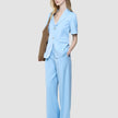 Women Skye Short Sleeved Blazer Blue Haze