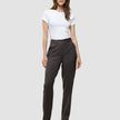 Women Skye Pants Tapered Dark Chestnut Melange