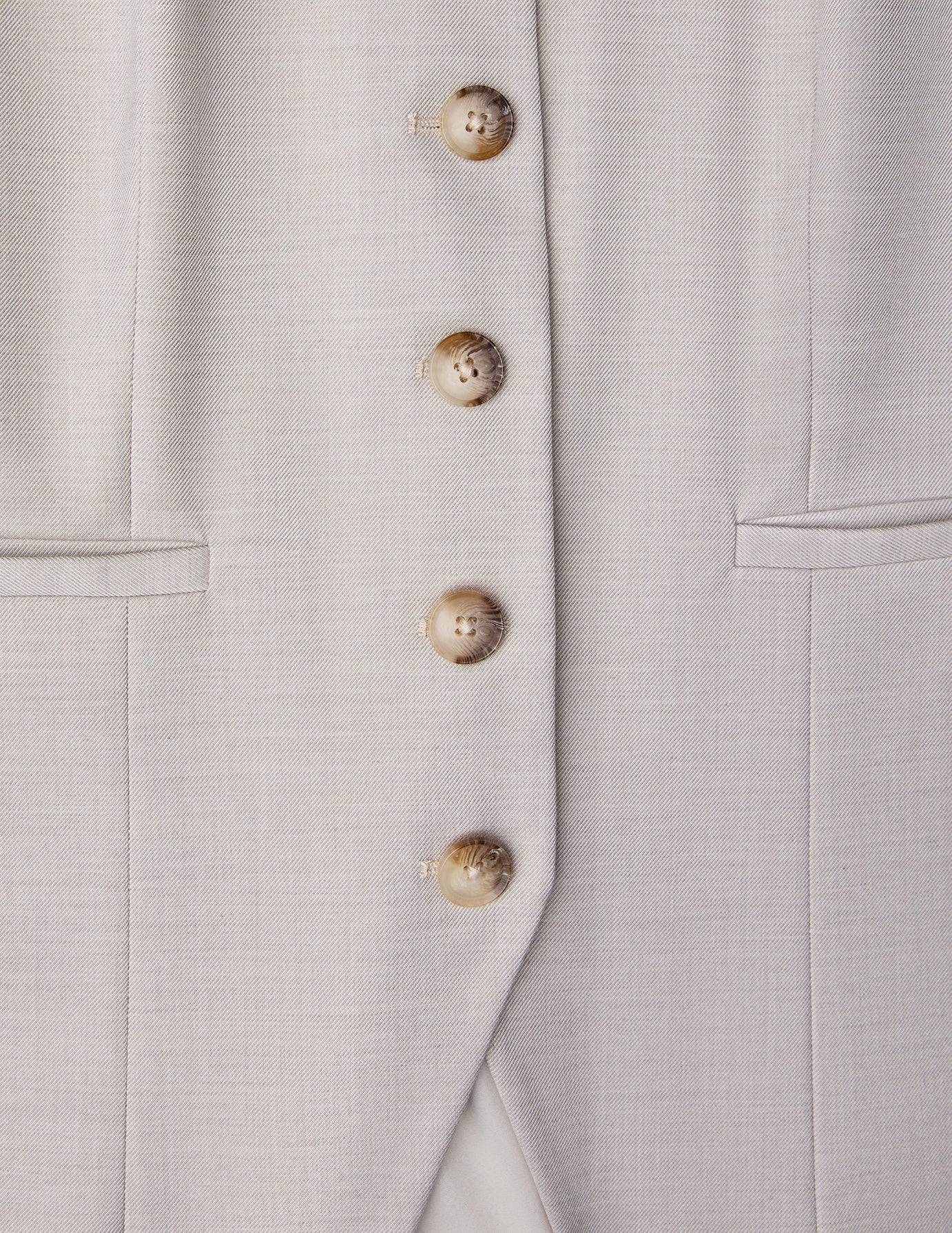 Women's Skye Long Vest Sandy Beige Melange