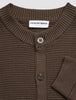 Structured Knit Cardigan Dark Brown