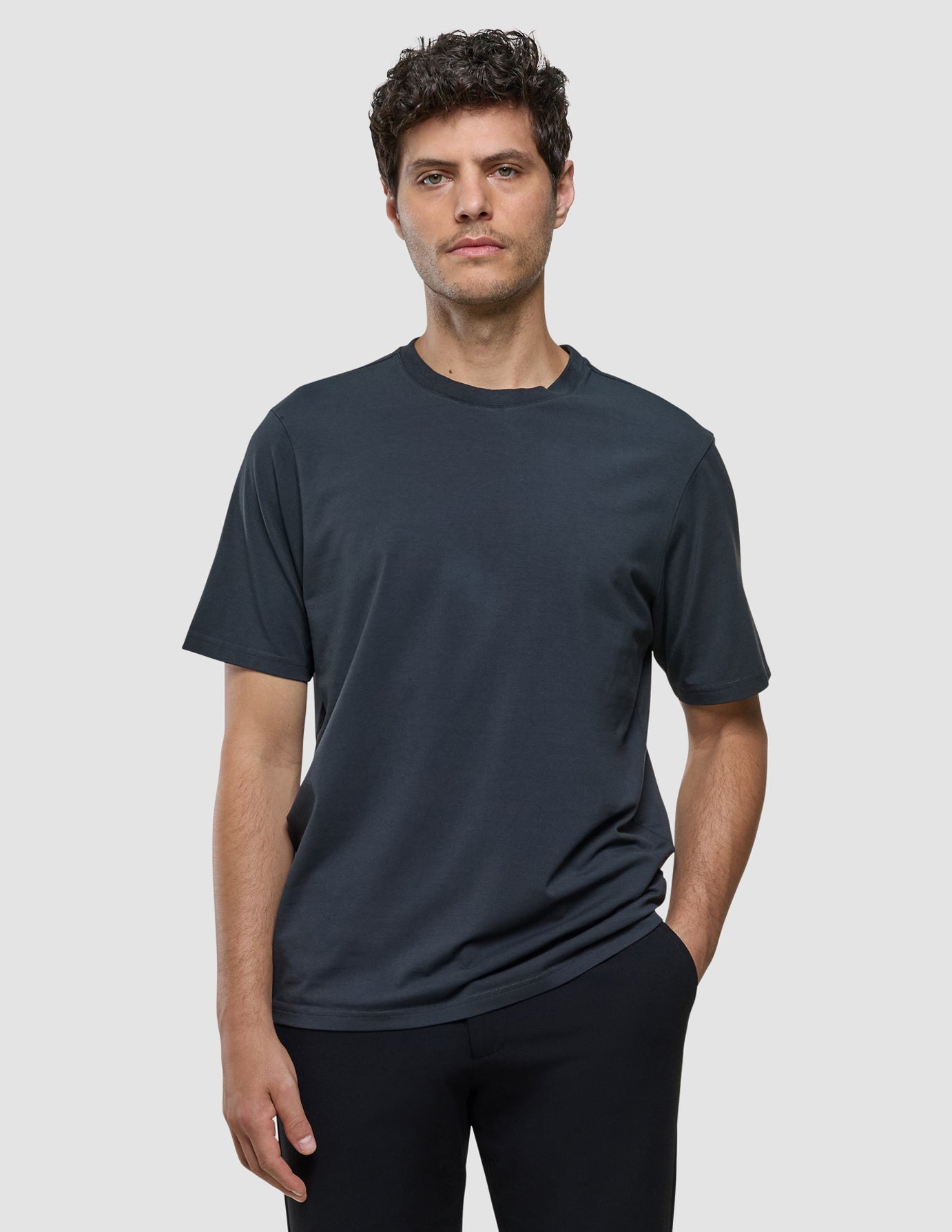 Supima T-shirt Box Fit Deep Grey