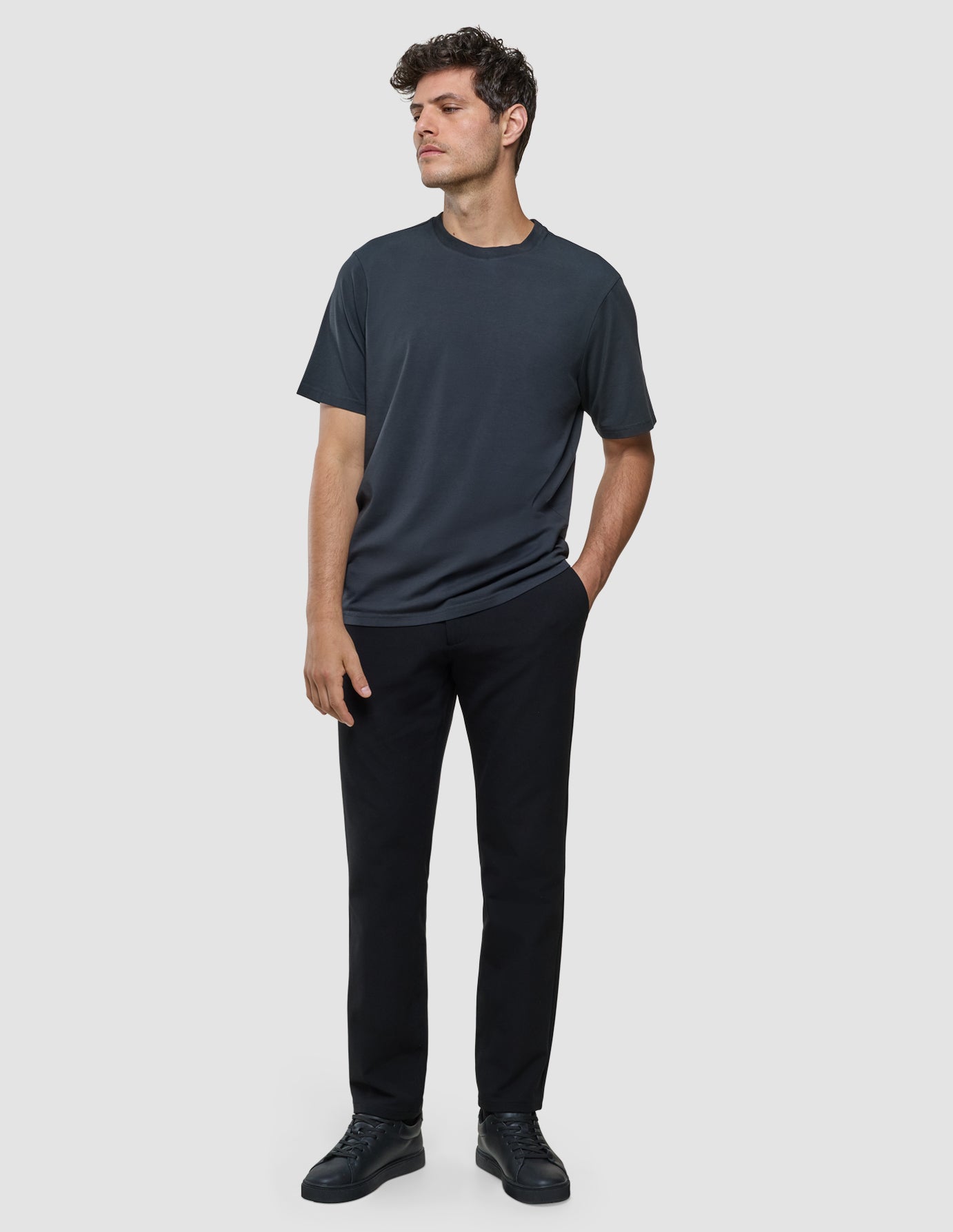 Supima T-shirt Box Fit Deep Grey