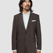 Tech Wool Blazer Dark Cocoa Brown Regular