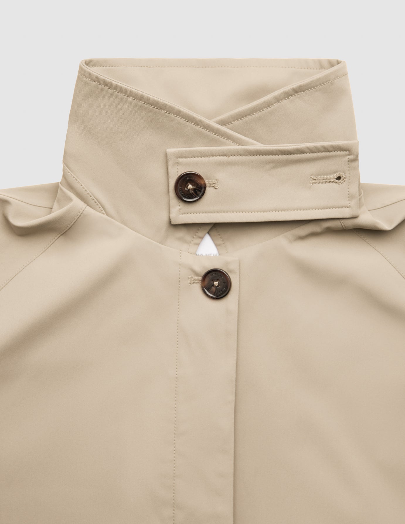 Women Waterproof Trench Coat Short Sand Grain