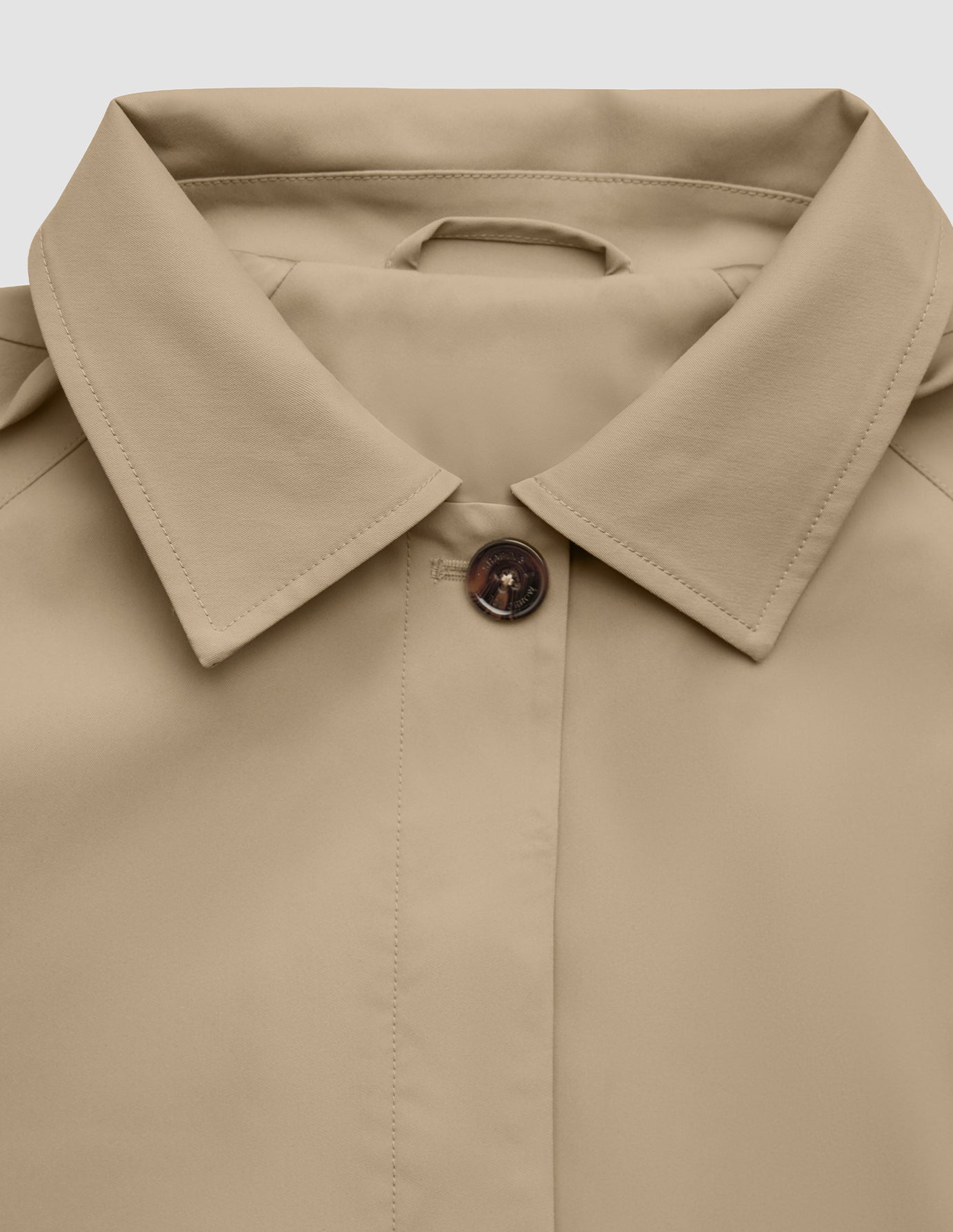 Women Waterproof Trench Coat Short Sand Grain