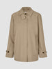 Women Waterproof Trench Coat Short Sand Grain