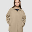 Women Waterproof Trench Coat Short Sand Grain