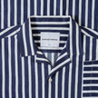 Bowling Short Sleeve Shirt Bulky Stripes Navy